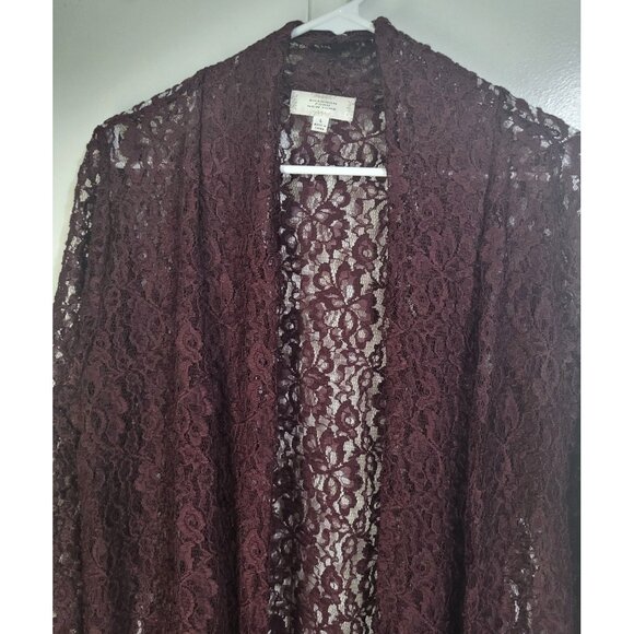 SHANNON FORD NEW YORK LG Open Front Lace Cardigan Whimsigoth Romantic Feminine - Picture 3 of 9